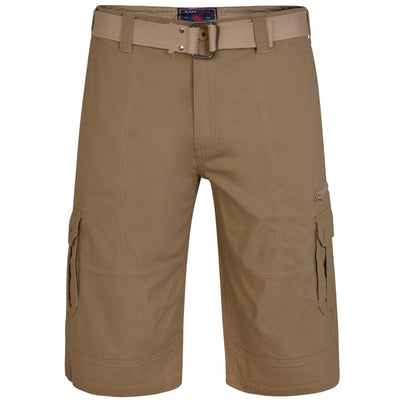 Dim Gray Belted Cargo Shorts