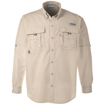 Gray Columbia® Fishing Utility L/S Shirt