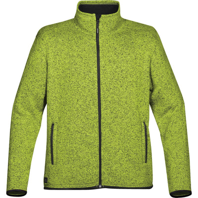 Yellow Green Donegal Zip-Up Sweater