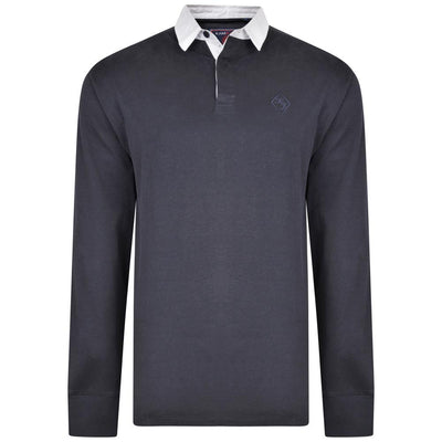 Dark Slate Gray Tipped Rugby Polo